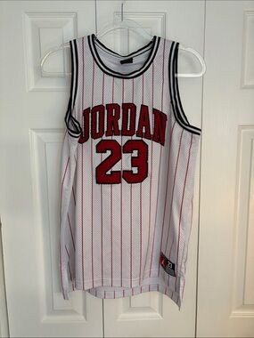 Nike White & Red Jordan 23 Kids Basketball Jersey